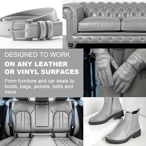STARTSO WORLD Gray Leather Recoloring Balm, Leather Repair Kit for Furniture,Couches & Car Seats, Leather Paint, Leather Color Restorer, Leather Scratch Remover - color: Gray, size: Leather Recoloring Balm