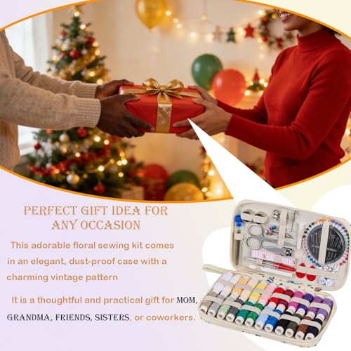 Printing Travel Sewing Kit with 130PCS Basic Sewing Supplies Accessories | Pigeon Cartoon Professional Sewing Kit for Adults,Emergency,Arts Craft & Beginners - color: 130PCS-Cartoon