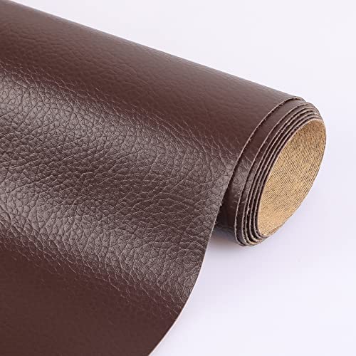 Marine Vinyl Upholstery Faux Leather Fabric, 2 YDS Chocolate Brown | Marine Grade Faux Leather Vinyl by the Yard, Waterproof, Soft & Durable, for Boat, Furniture Upholstery, DIY Sewing Crafts - color: Chocolate Brown, size: 2 Yards 55" x 72" (Pre-cut)