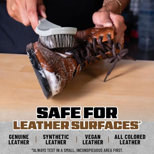 Chemical Guys, Nifty Leather Detailing Brush, Synthetic Horse Hair | Safe on genuine, synthetic, vegan, colored leather, angled head keeps hands clean, pairs with Chemical Guys Leather Cleaner