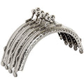 10 PCS 4 Inch Bag Kiss Clasp Lock, Retro Metal Purse Frame, Arch Shape Coin Bag Clasp, Purse Frame Kiss Clasp for DIY Craft Bag Handle Sewing (Silver)