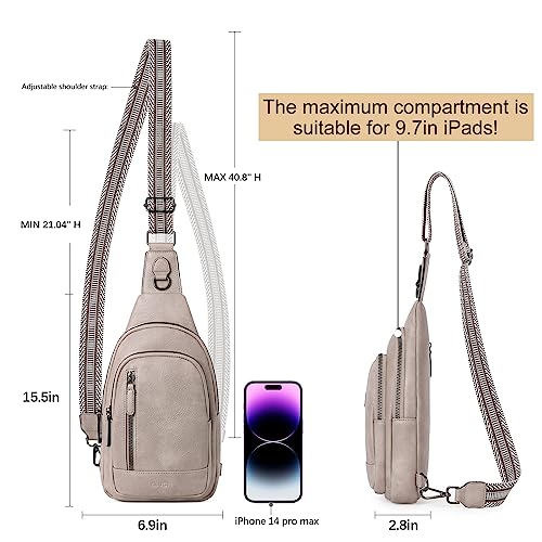 CLUCI Crossbody Bags for Women Men,Leather Sling Bag Cross Body Backpack for Woman Gifts for Women Birthday Unique - color: 0-3 Grey