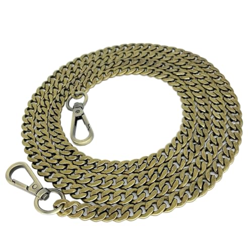 55" Bronze Purse Chain Strap Replacement for Crossbody Bag Handbags | DIY Iron Flat Chain Strap with Metal Buckle for Purse, Crossbody Bag, Shoulder Handbags, Bucket Bags - color: Bronze, size: 55"