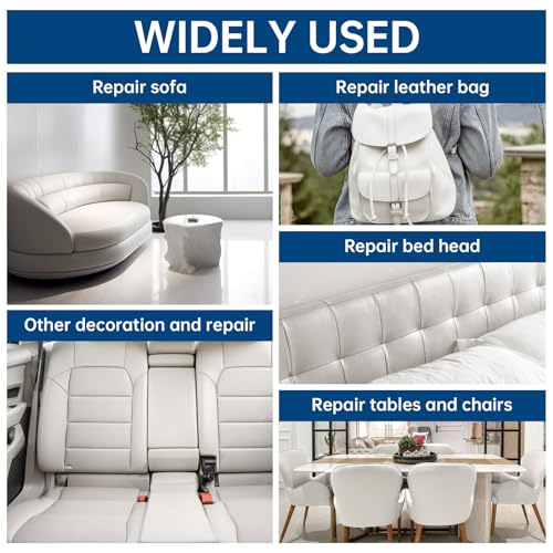 Leather Repair Patches, Self Adhesive Vinyl for Couches Furniture - color: White, size: 3.5X79 inch