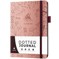Clever Fox Dotted Journal, Blank A5 Notebook, Project Planner, Rose Gold - color: Rose Gold
