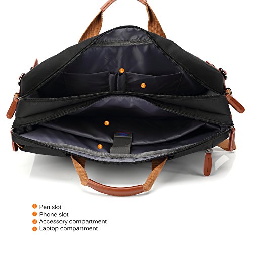 CoolBELL Convertible Backpack Messenger Shoulder bag Laptop Case Handbag Business Briefcase Multi-functional Travel Rucksack Fits 17.3 Inch Laptop For Men/Women (Grey) - color: Grey, size: 17.3 Inches