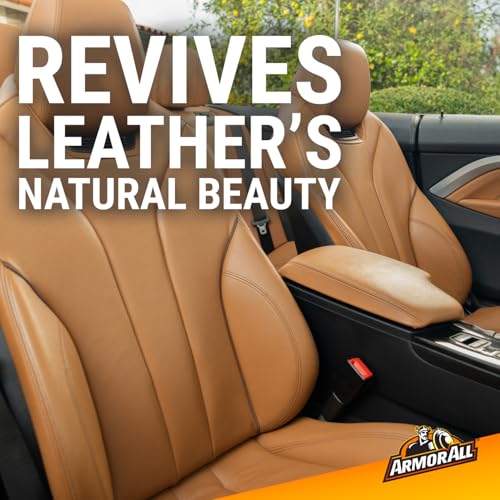 Armor All Car Leather Cleaner Spray with Beeswax, 16 Fl Oz | Cleans, Conditions, Protects, Beeswax Leather Care Spray for Cars, Trucks, Motorcycles, Furniture, Shoes - size: 16 Fl Oz (Pack of 1), style: Leather Cleaner with Beeswax