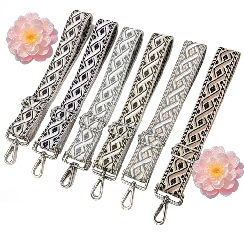 1.5" Wide Purse Strap Adjustable Replacement Gold Hardware Long Crossbody Bag Strap for Thick Shoulder Bags Canvas Handbags Straps - color: Gold Hardware-411