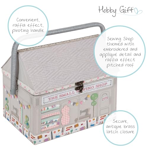 Hobby Gift Sewing Shop Sewing Box - color: Sewing Shop, size: 11.4 x 8.4 x 10"
