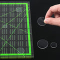 Ruler Grips, Transparent Strong Adhesive Non-Slip Grips | for Quilting Rulers, Quilt Templates, 34 PCS Total -10 Large & 24 Small (Clear, 34 PCS)