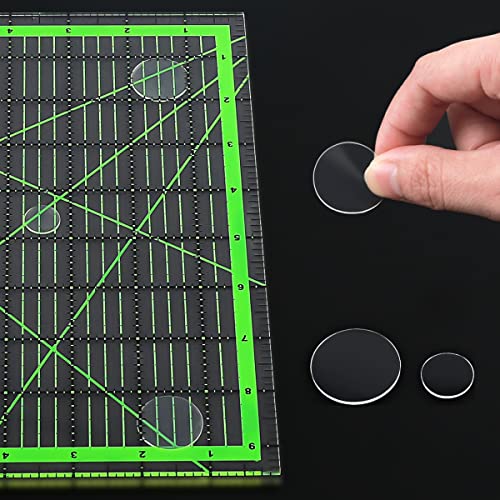 Ruler Grips, Transparent Strong Adhesive Non-Slip Grips | for Quilting Rulers, Quilt Templates, 34 PCS Total -10 Large & 24 Small (Clear, 34 PCS)