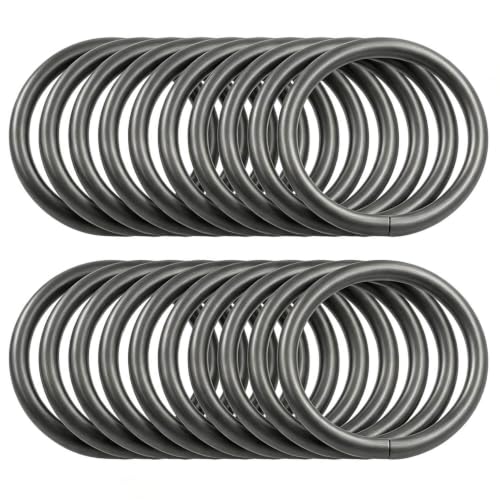 BIKICOCO 1-1/4'' Metal O-Ring Buckle Connector Round Loops Non Welded for Bags Webbing Purse and Belt Straps - color: Gunmetal X 20 Pcs