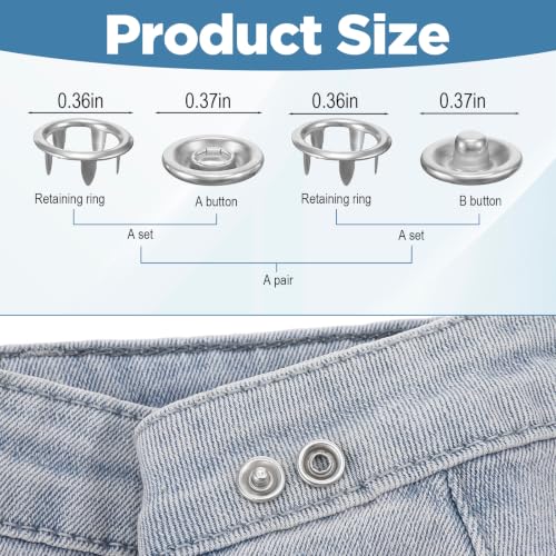 Ziuohaa 100 Sets（400pcs）Snap Button Kit with Fastener Pliers Press Tool Kit