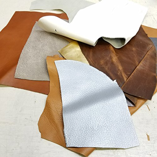 NAT Leathers Scrap remnants Trimming of Cow Hide Shoe Handbag Leathers in 2.5-3.0 oz 1.2-1.4 mm About 5 lbs Cow Hide Leather Skin (5 lbs) - size: 5 lbs