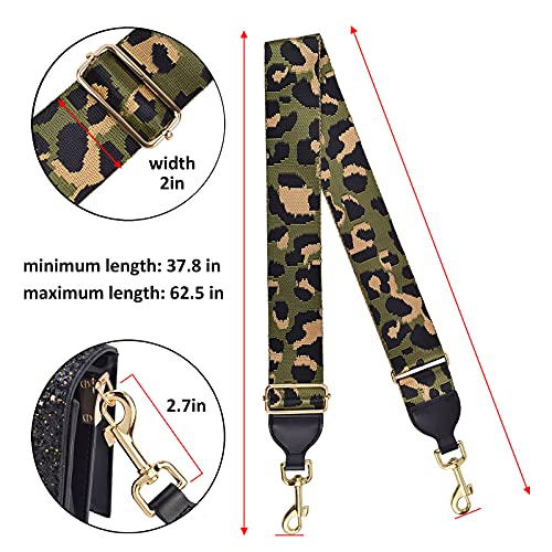 CLOUDMUSIC Handbag Strap Replacement Shoulder Crossbody Strap Purse Strap for Women Girls - color: Camouflage Green