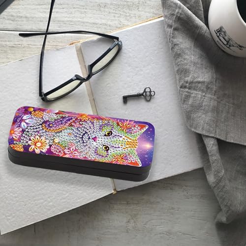 Diamond Painting Eye Glasses Case - color: Cat