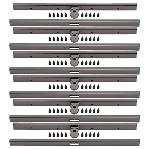 Pssopp Metal Purse Frame, 6Pcs Wallet Clasp, Iron, Gun-Gray - color: Gun‑Gray