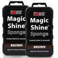 JobSite Instant Express Leather Boot & Shoe Shine Sponge - Brown - 2 Pack - color: Brown - 2 Pack