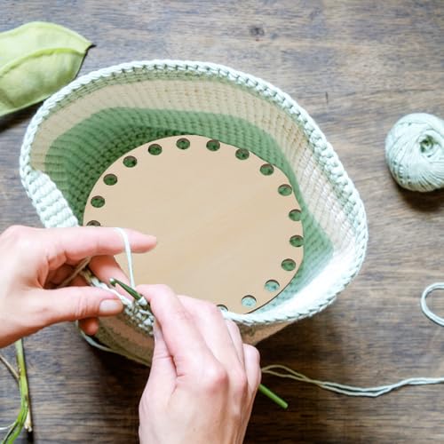PATIKIL 8" x 8" Crochet Basket Bottom, 6Pcs Heart Shape Blank Crochet Knitting Wooden Base for DIY Craft Weaving Basket Making Supplies Home Decoration - size: 8" x 8"