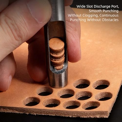 GLRXMX 25mm Round Leather Hole Punch Tool Belt Hole Puncher - size: 25mm