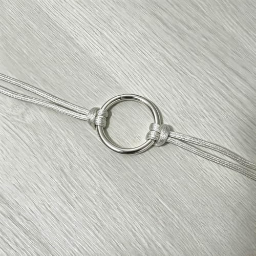 BIKICOCO 1-1/4'' Metal O-Ring Buckle Connector Round Loops Non Welded for Bags Webbing Purse and Belt Straps - color: Silver X 20 Pcs