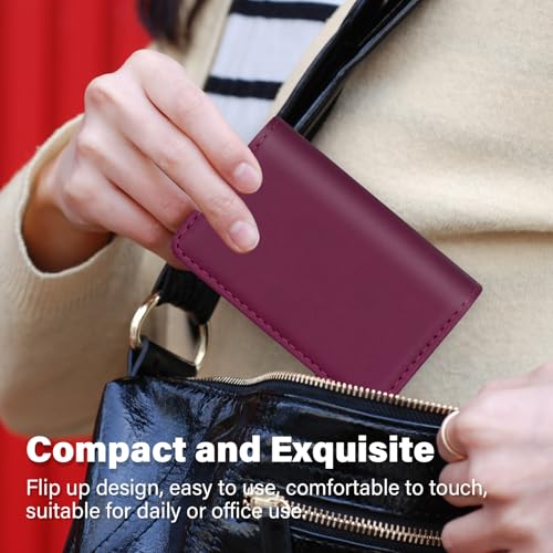 AI-DEE RFID Blocking Wallet - Minimalist Leather Business Credit Card Holder (PW-Wine Red) - color: 12-Green2