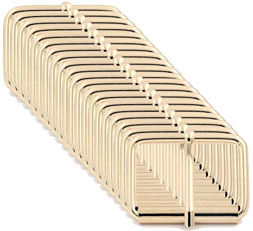 BIKICOCO Roller Buckle, 1-1/2'' x 1'' Heel Rolling Bar Buckles for Bags Leather Webbing Straps - color: Light Gold X 20 Pcs
