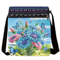 DDGYP DIY Diamond Art Crossbody Bag for Women,Butterfly & Flower Pattern | 5D Diamond Art Painting Shoulder Purse with Adjustable Strap, PU Leather Art Bag, Small Diamond Art Kits for Adults - color: Butterfly Flower 6