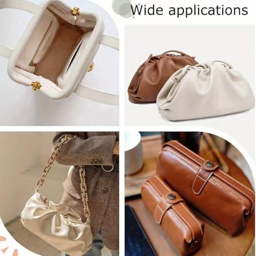 2PCS Purse Frame Kiss Lock Clasp Rectangle Lock Frame Metal U-Shaped Bag | CALINNL Handle Purse Hardware for DIY Handle Bag Making Supplies Crochet Purse Accessories 11.02"*3.54" - size: 28*9cm/11.02*3.54in