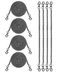 Purse Chain Strap, 8 Pack 47 Inch Purse Chain Extender Crossbody Chain Strap Metal Bag Chains Strap - color: Black