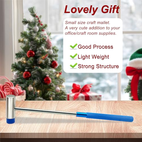 Lightweight Small Hammer for Toy Building Projects, Plastic Head and Metal Head, Small Size Craft Hammer for for Ladies and Children, Jewelry, Watch, Tuning, Woodworking, DIY, Leather | Two Heads, Small Size Craft Hammer for Jewelry, Watch Band, Tuning, W