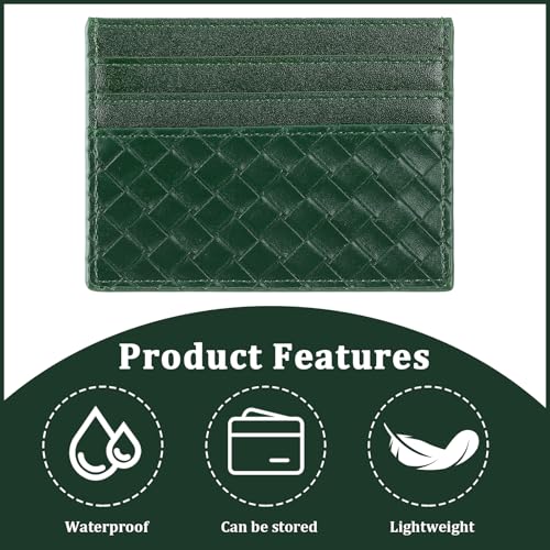 Credit Card Holder Wallet, Slim Minimalist Wallet | Blocking Leather Front Pocket Wallets 6 Card Slots Card Case for Men Women