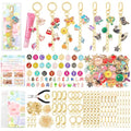 Ecoofor 397 Pcs Keychain Making Kit for Kids & Adults — Includes 16 Keychain Clips, 15 Extender Chains, 107 Charms, Beading Accessories, Jewelry Pliers — DIY Bag Charms & Jewelry Craft Kit Supplies - color: Gold-397Pcs Kit