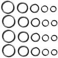50 Pcs Gun black Assorted Multi-Purpose Metal O Ring for Hardware Bags Ring Hand DIY Accessories - 13mm, 15mm, 20mm, 25mm, 32mm (O ring-Gun black)