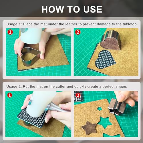 9 Pcs Leather Hole Cutter Tool Set, 9 Sizes Heart Shape Cutter Tools High Carbon Steel, Leather Cutting Dies Kit for DIY Craft, Hollow Punching with Plastic Box - style: 9 Pcs Heart