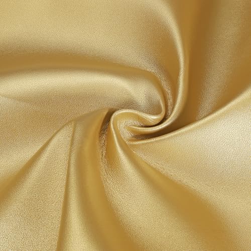 uxcell Marine Vinyl Fabric, 54 Inch 1 Yard Upholstery Faux Leather Soft Waterproof Sheets Fabric for Crafts DIY Sewings Sofa Wallets Handbag Car, Gold - color: Gold