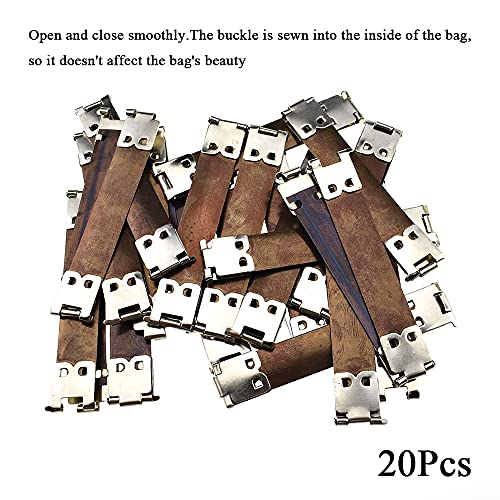 Hahiyo Flex Frame Kiss Clasp 85mm Length Metal Internal Hinge Clip Hook Keep Straight Sturdy Secure Smooth Open Close for DIY Cloth Bag Coin Purse Handbag Eyeglass Headphone 20pcs Silver - color: Silver, size: 85mm-Silver-20Pieces