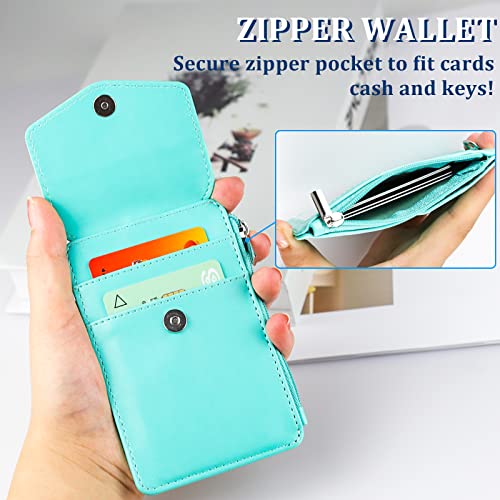 Teskyer ID Badge Holder with Retractable Lanyard, Lanyard Wallet, Cyan - color: Green #02, size: 3.1" x 4.7"