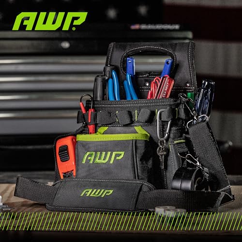AWP Tool Pouch, Electrician Tool Pouch, Premium, Professional Multi-Pocket Organizer - size: 3 Pack, style: Portable Tool Box