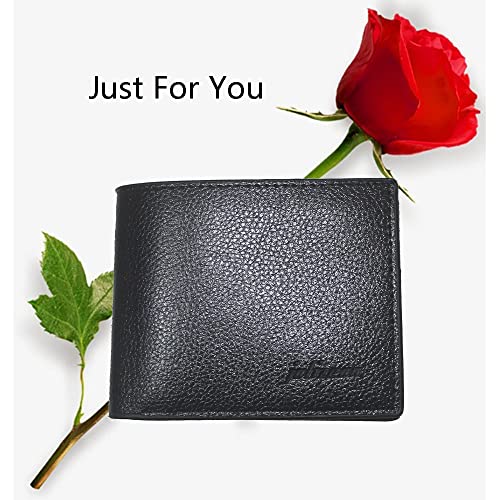 Slim Wallet for Men with Money Clip, Minimalist Bifold Mens Wallets with Credit Card Holder, PU Leather Men's Wallet with Zipper Coin Purse, Carteras Para Hombres (Black) - color: Black