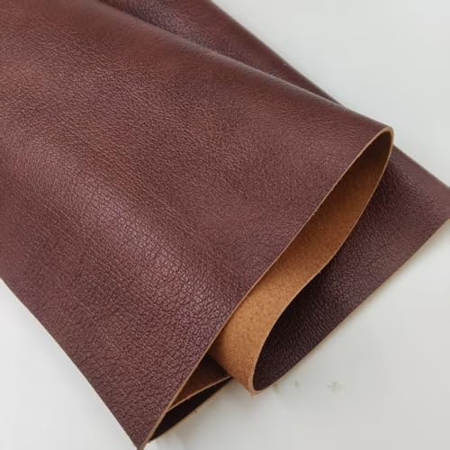 Genuine Leather Sheets, 1.1-1.5mm Thick Cowhide, - color: Chestnut Brown 14 X 28 Square Inches