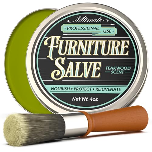 FORTIVO Furniture Salve for Leather - Polisher, Moisturizer, and Restorer for Couches and Furniture - Conditioner for Leather, Wood, and Vinyl - Repair Salve with Brush - 4oz (Pack of 2) - size: 4 Ounce (Pack of 2)