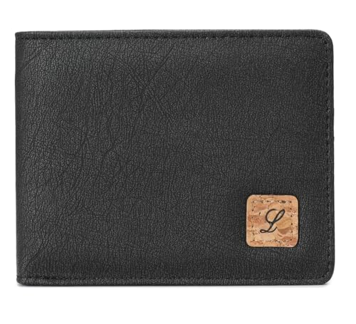 Lanyani Minimalist Fabric Wallet Bifold RFID Blocking - color: A-Black