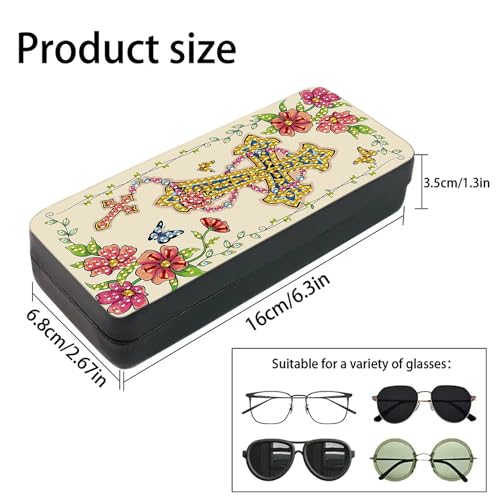 1pcs 5d Diamond Art Kits for Adults Small Diamond Painting Kit Gem Art Paint by Diamonds Dots Eyeglasses Case DIY for Beginner Women (#3) - color: #3