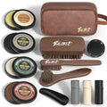 13Pcs Shoe Polish Kit, Shoe Shine Kit for Men & Women with Horsehair Brush, Mink Oil for Leather Boot Shoe Care Kit - color: Brown Bag