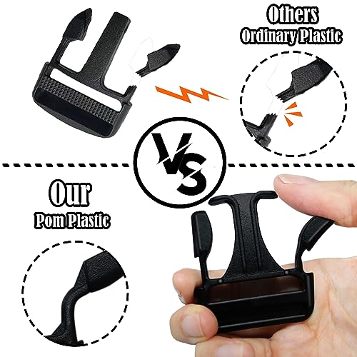Buckles for Straps 1.5 Inch, 4 Pack Quick Side Release Plastic Buckle Clip + 8 PCS Tri-Glide Slide Clip, Heavy Duty Dual Adjustable No Sewing Clips Snaps, Backpack Parachute Dog Collars Replacement. - color: 1.5 Inch Buckles