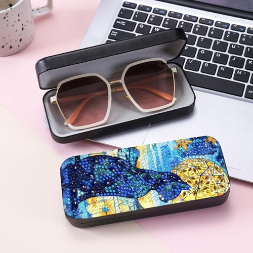 Leatrice 5D Diamond Art Kits for Adults Diamond Dots Eyeglasses Case - color: cat d