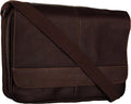 Kenneth Cole REACTION Colombian Leather Slim Single Compartment - color: Dark Brown