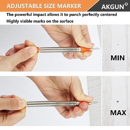 2-Piece Hammerless 5/16-Inch Cold Chisel and 1/8-Inch Center Punch Set | Spring Loaded Rivet Removal Set for Metal Wood - size: Cold Chisel and Center Punch