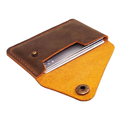Leather Card Holder, Credit Card Wallet, Cardholder Wallet, Minimalist Wallet,Christmas Gift - color: Brown